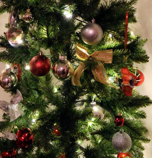 kerstboom met strikken